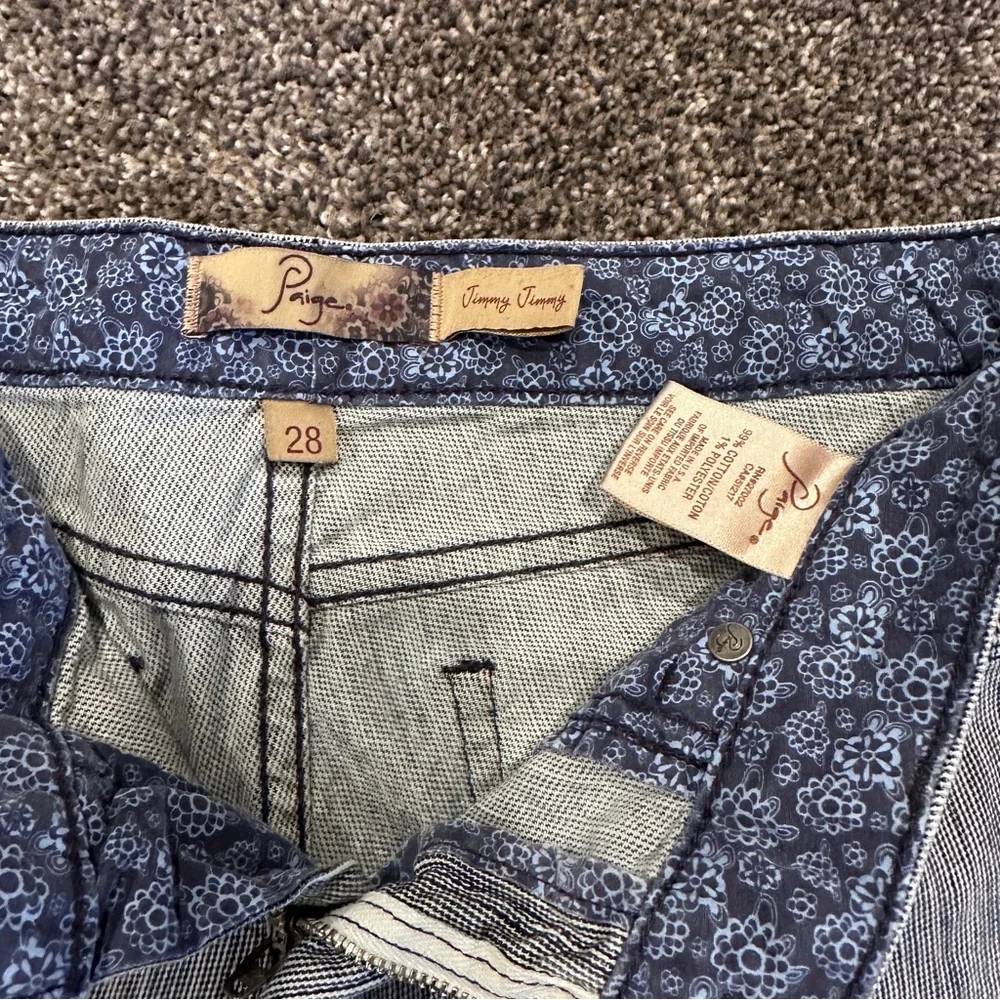 Paige Denim “Jimmy Jimmy” Mid Rise Shorts, Size 28 in Central Stripe, EUC - Picture 3 of 3